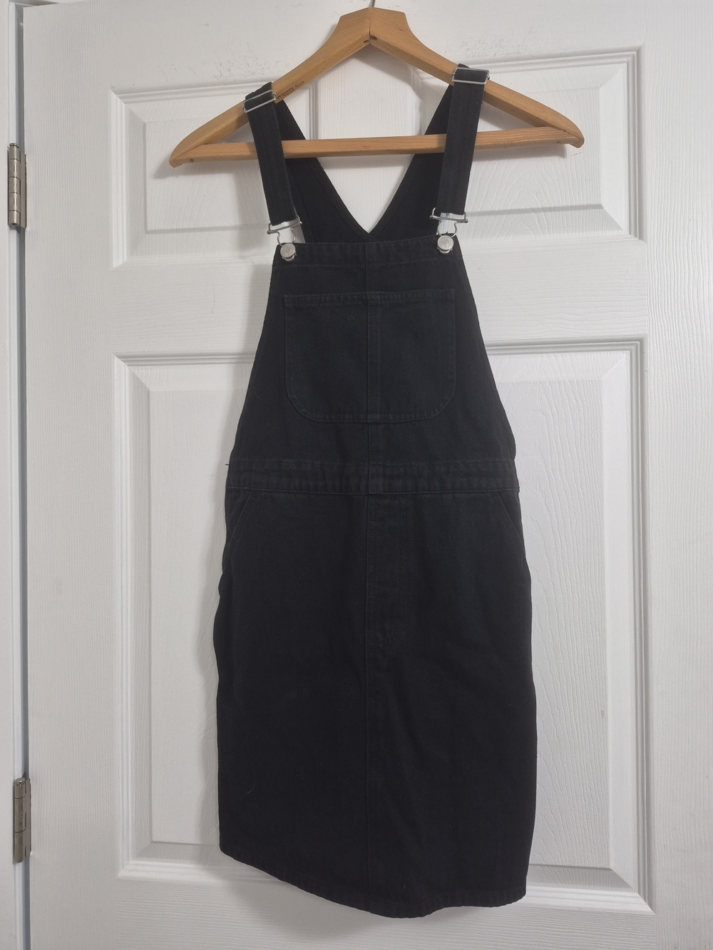 Simons Twik Black Denim Overall Dress with Bib